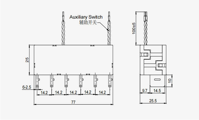 120A MAGNETIC LATCHING RELAYS-NRL715G-Dimensions(mm)-Circuit Diagram.png